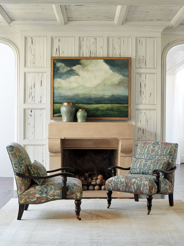 Lexington San Carlos Chair - Luxurious Tight Seat Design With Artisan Metal Accents & Elegant Walnut Finish  Wood 1667-11-43