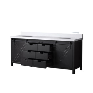 English Elm Brown Double Bath Vanity With White Quartz Countertop – Elegant Storage Solution For Bathrooms B2731P260067