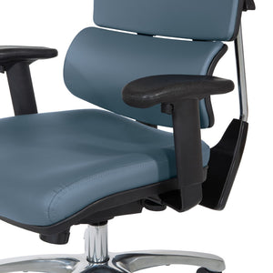 OSP Home Furnishings Dillon Ergonomic Managers Chair with Antimicrobial Upholstery and Lumbar Support Blue 99662CDB-R105