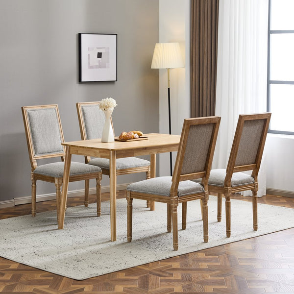 English Elm Christopher Knight Home® - [Set Of 4] French Country Dining Chairs - Vintage Cane Backrest, Soft Upholstery & Rustic Charm! N767P263677G_4