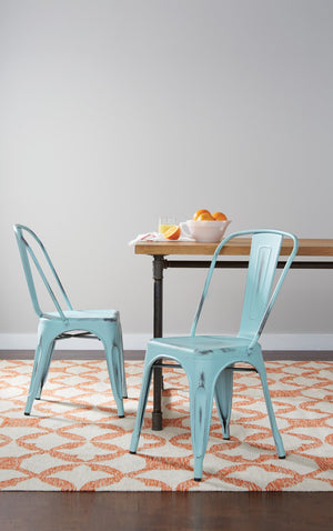 OSP Home Furnishings Bristow Armless Chair Antique Sky Blue