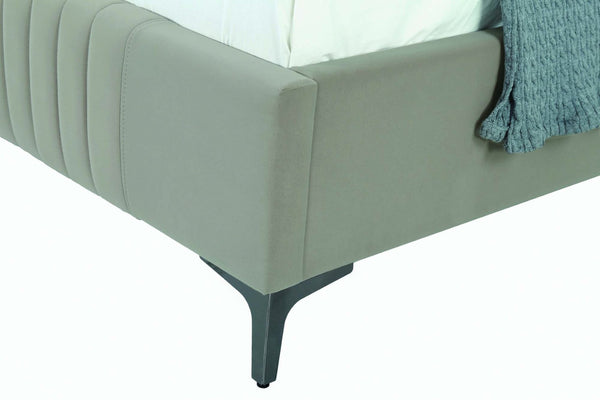 English Elm Promenade Upholstered Velvet Full Bed In Rustic Taupe - Luxurious Comfort With Easy Assembly & Style B365S00048-GIGA