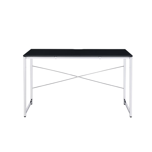 English Elm Rectangular Desk with Sleek Metal Frame and Durable Rectangular Top for Modern Home Office Workspaces Black,Chrome B016P329793