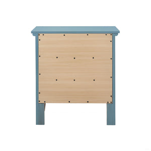 English Elm Casual Teal Storage Nightstand with Drawer Space, 26"H x 24"W x 18"D, No Assembly, Bright Accent B078108335