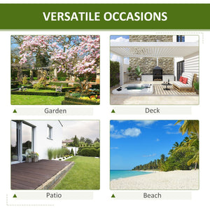 English Elm Outsunny 2-Person Wooden Garden Bench - Rustic Wagon Wheel Outdoor Furniture For Patios & Gardens W2225P174067-GIGA