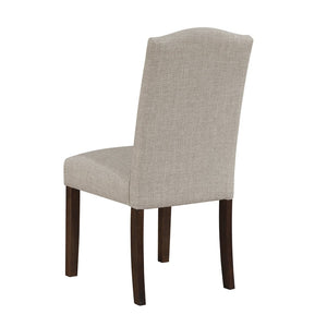 English Elm 9pc Rectangular Acacia Dining Set with Nailhead Parsons Chairs for Spacious Rooms Dark Brown,Taupe B011S02243