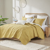 INK+IVY Kandula Global Inspired 3 Piece Reversible Cotton Quilt Set II13-615 Yellow