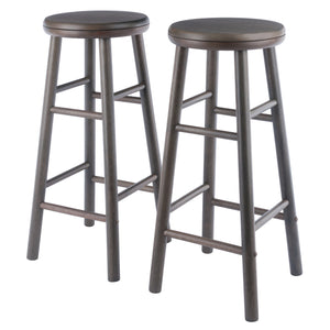 Winsome Wood Shelby 2-piece Oyster Gray Swivel Seat Bar Stool Set - Stylish, Space-saving Design For Any Décor Oyster Gray Solid Wood 16732-winsome-wood