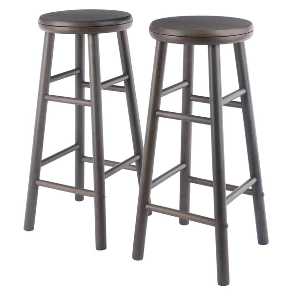 Winsome Wood Shelby 2-piece Oyster Gray Swivel Seat Bar Stool Set - Stylish, Space-saving Design For Any Décor Oyster Gray Solid Wood 16732-winsome-wood