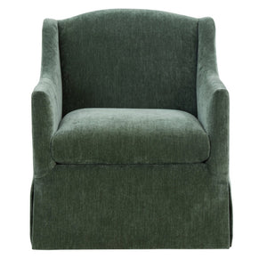 English Elm Luisa Swivel Accent Chair Skirted Tailored Silhouette for Formal Living Rooms Green B050P451387