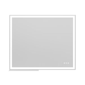 English Elm 30x36 LED Bathroom Mirror Silver Frame, Touch Dimmer, Anti-Fog, IP44 Waterproof, Tray Shelf, Smart Memory Lights W708P176757