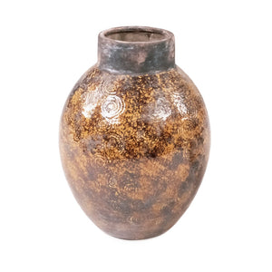 Distressed Textured Vase (16758L B93A) Zentique