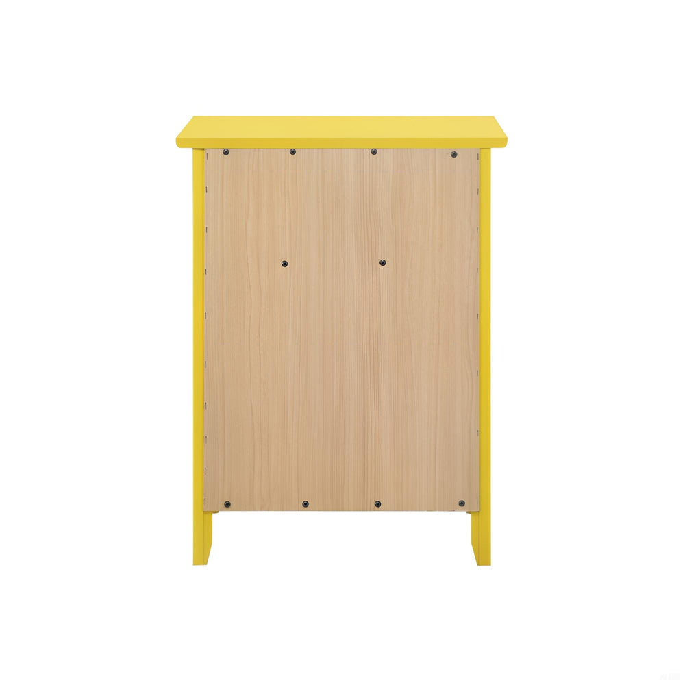 English Elm Vibrant Yellow Nightstand with Drawer 25"H x19"W x15"D — Bright Ready-to-Use Accent for Small Spaces B078108005