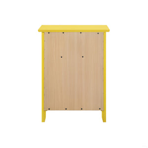 English Elm Vibrant Yellow Nightstand with Drawer 25"H x19"W x15"D — Bright Ready-to-Use Accent for Small Spaces B078108005