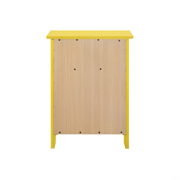 English Elm Vibrant Yellow Nightstand with Drawer 25"H x19"W x15"D — Bright Ready-to-Use Accent for Small Spaces B078108005