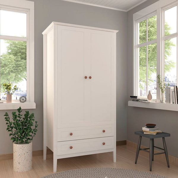 Manhattan Comfort Crown Modern Armoire White 167GMC1