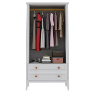 Manhattan Comfort Crown Modern Armoire White 167GMC1