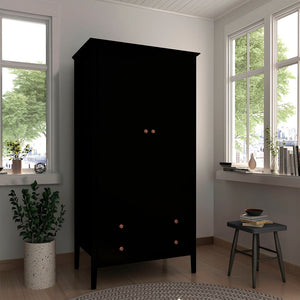 Manhattan Comfort Crown Modern Armoire Black 167GMC2