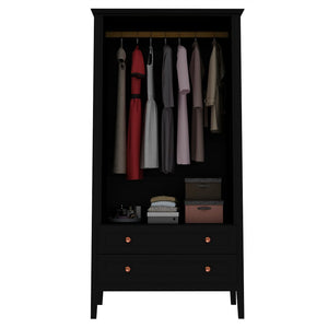 Manhattan Comfort Crown Modern Armoire Black 167GMC2