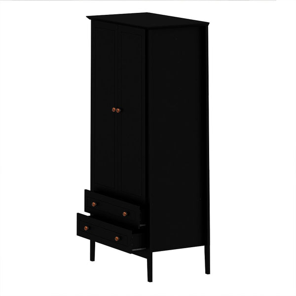 Manhattan Comfort Crown Modern Armoire Black 167GMC2
