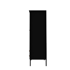 Manhattan Comfort Crown Modern Armoire Black 167GMC2