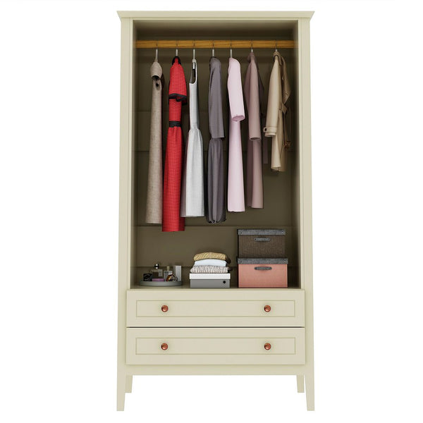 Manhattan Comfort Crown Modern Armoire Off White 167GMC3