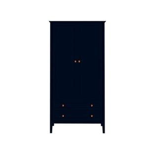Manhattan Comfort Crown Modern Armoire Tatiana Midnight Blue 167GMC4