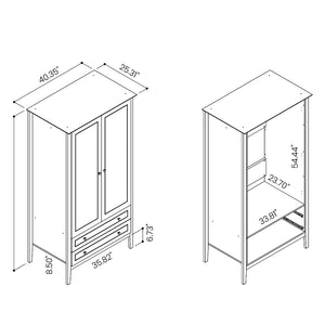 Manhattan Comfort Crown Modern Armoire Tatiana Midnight Blue 167GMC4