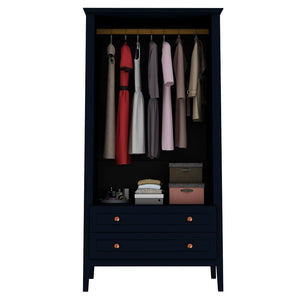 Manhattan Comfort Crown Modern Armoire Tatiana Midnight Blue 167GMC4