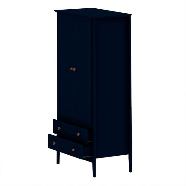 Manhattan Comfort Crown Modern Armoire Tatiana Midnight Blue 167GMC4