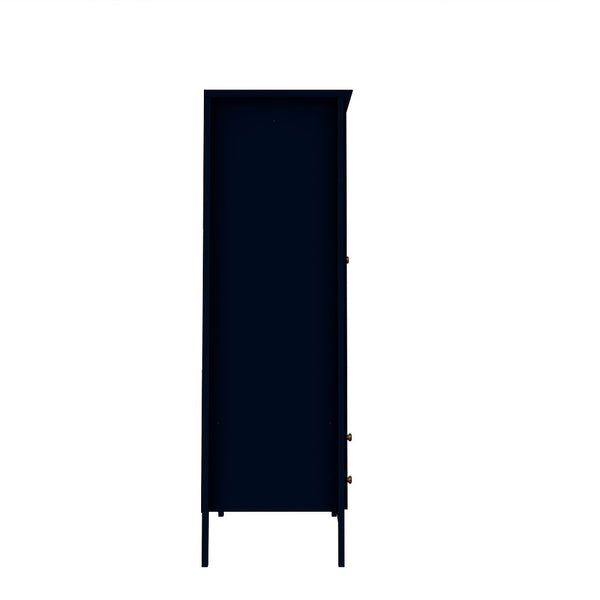 Manhattan Comfort Crown Modern Armoire Tatiana Midnight Blue 167GMC4
