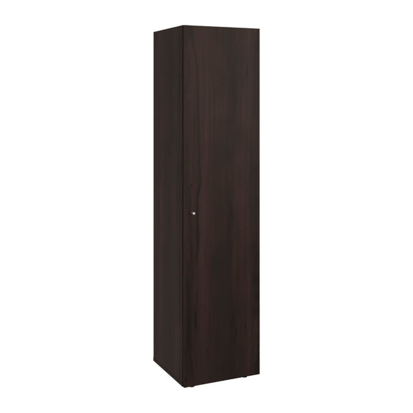 English Elm Deftones Tall Narrow Wenge Cabinet Four Shelves Slim Floor to Ceiling Bedroom Storage B128P485410