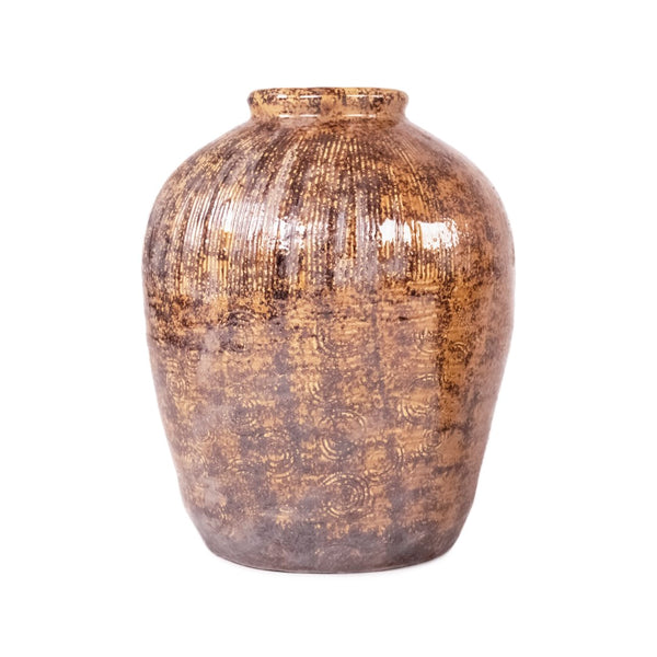 Distressed Textured Vase (16800L B93) Zentique