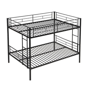 English Elm Full Over Full Metal Bunk Bed – Space-Saving Design, Easy Assembly, No Box Spring Required! W311S00050