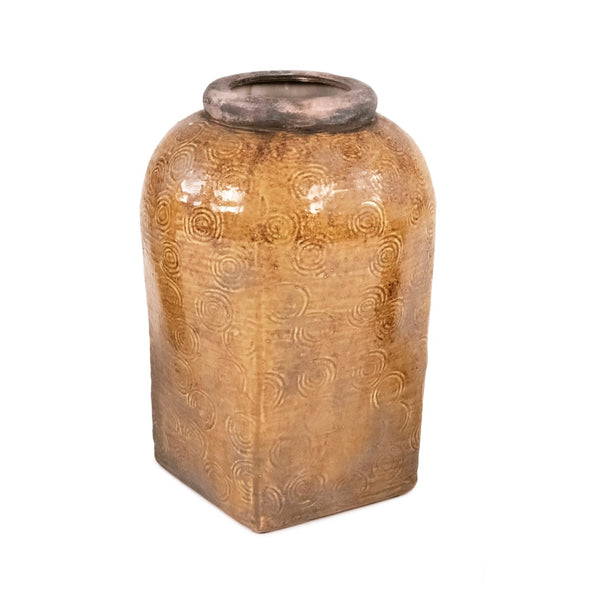 Distressed Textured Vase (16813M B93A) Zentique