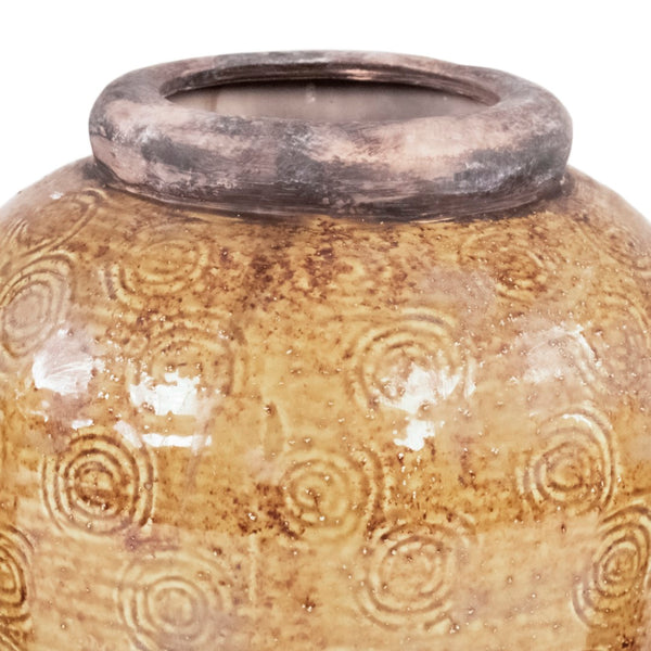 Distressed Textured Vase (16813M B93A) Zentique