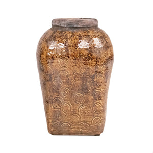 Distressed Textured Vase (16813S B93A) Zentique