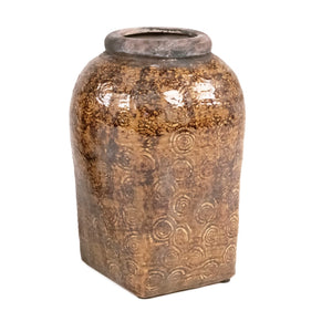 Distressed Textured Vase (16813S B93A) Zentique
