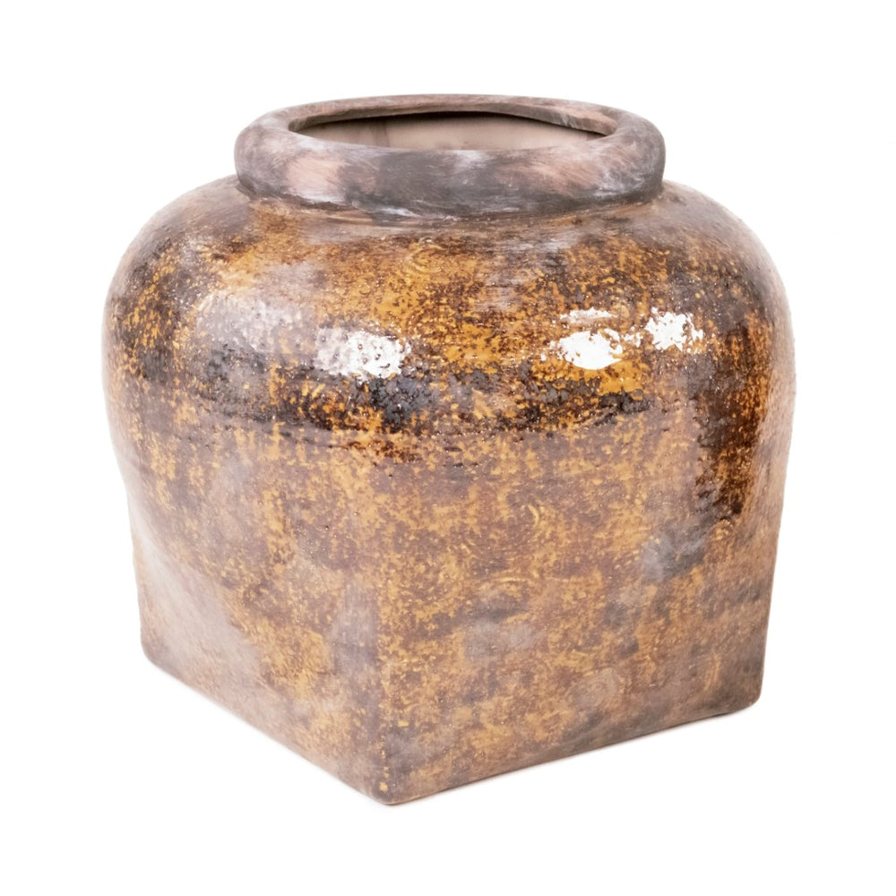 Distressed Textured Vase (16814L B93A) Zentique