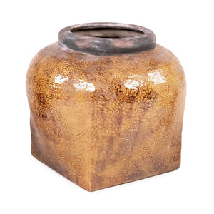 Distressed Textured Vase (16814M B93A) Zentique