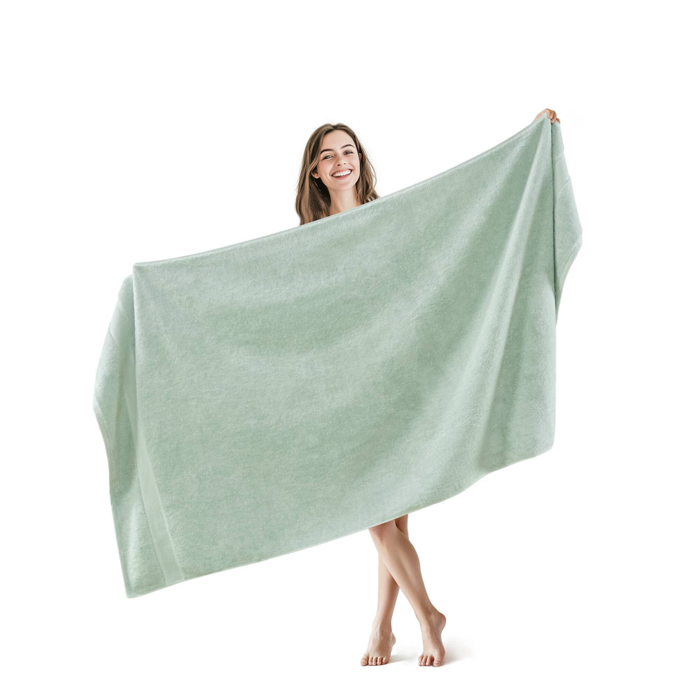 JLA Home Madison Park Signature - Ultra-Soft premium 100% long-staple cotton towels — 800 GSM plush, antimicrobial, Oeko-Tex certified comfort Seafoam MPS73-528