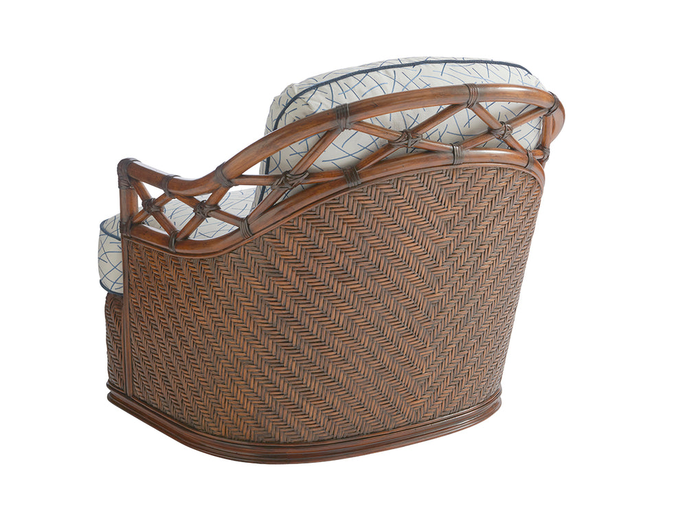 Lexington Tommy Bahama Home Diamond Cove Swivel Chair - Tropical Elegance With Down Cushion Comfort For Your Coastal Retreat  Wood 1685-11sw-41