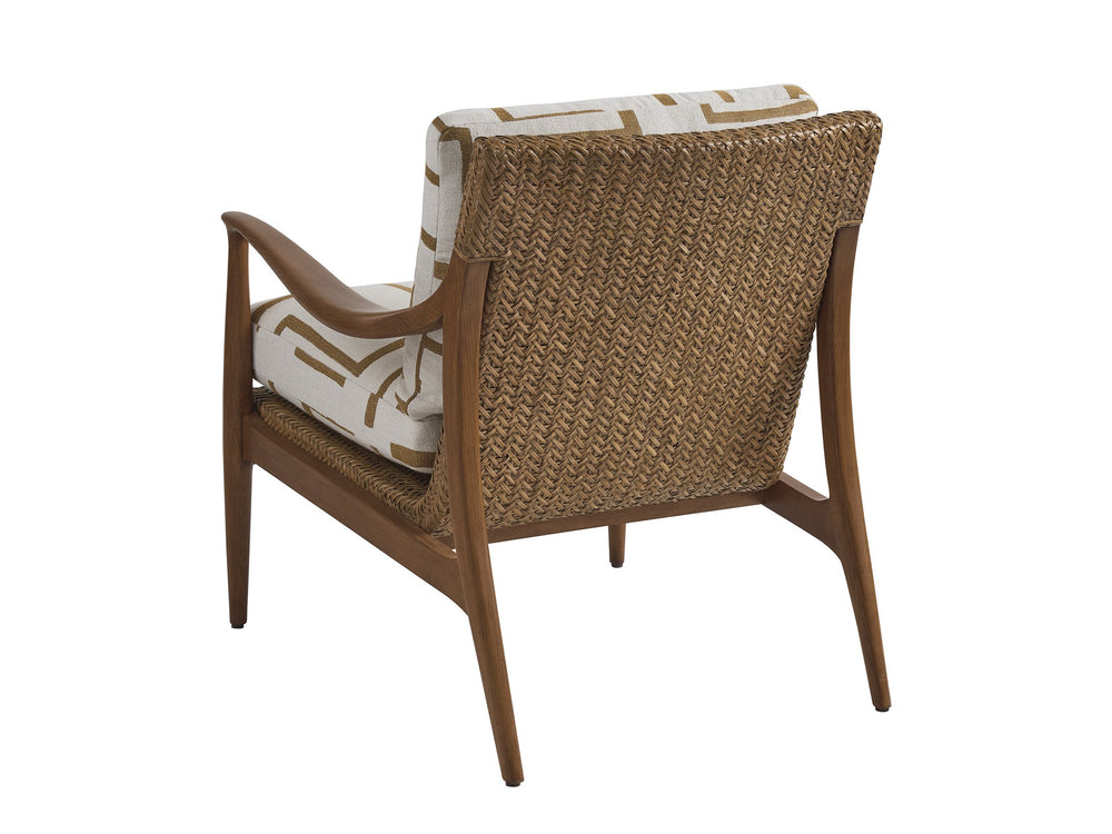 Lexington Claremont Fluted Accent Chair with Marble and Satin Gold Mid-century Living Room Seat 1686-11-60