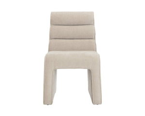 Sunpan STUART Dining Chair - Elegant Danny Cream Upholstery with Tufted Back for Modern Dining Spaces 112672