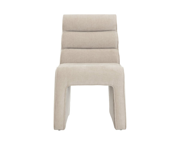 Sunpan STUART Dining Chair - Elegant Danny Cream Upholstery with Tufted Back for Modern Dining Spaces 112672