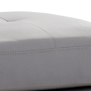 English Elm Casual Square Gray Upholstered Ottoman Compact Accent Seat for Modern Living Rooms B078108261