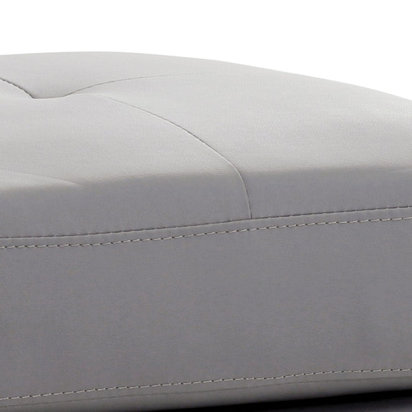 English Elm Casual Square Gray Upholstered Ottoman Compact Accent Seat for Modern Living Rooms B078108261