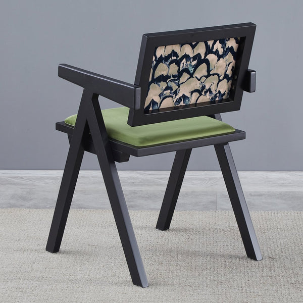 English Elm 2 Black Rubberwood Dining Chairs With Rattan-Style Seats – Medieval Elegance For Modern Spaces W2720P237609