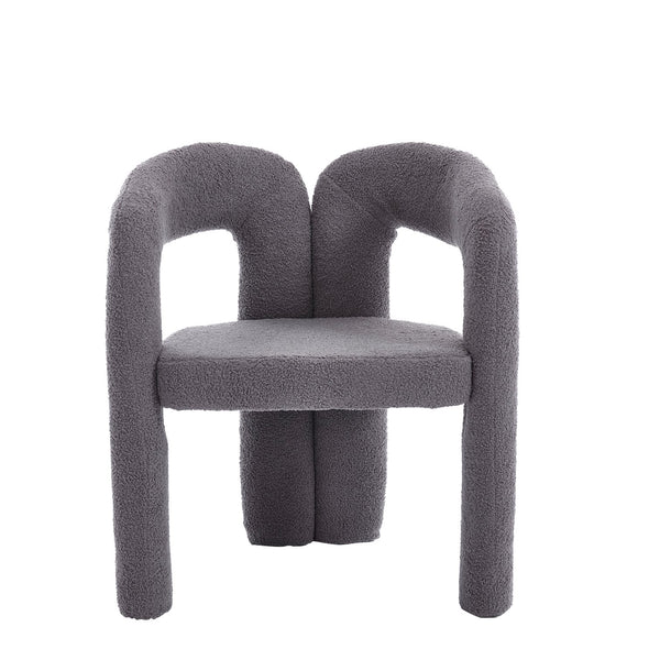 English Elm Contemporary Velvet Upholstered Barrel Accent Chair Set of 2 with Foam Seat, Steel Frame, Plush Upholstery Gray W395P224765