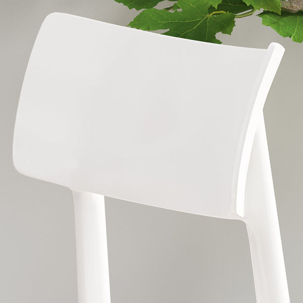 English Elm Christopher Knight Home® - PLASTIC Modern Dining Chair Set of 2 - White Polypropylene Seats with Beech Tapered Legs, Durable Stylish 63910.00